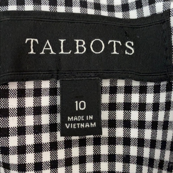 Talbots Black/White Checked Blazer Size 10 - Picture 3 of 5